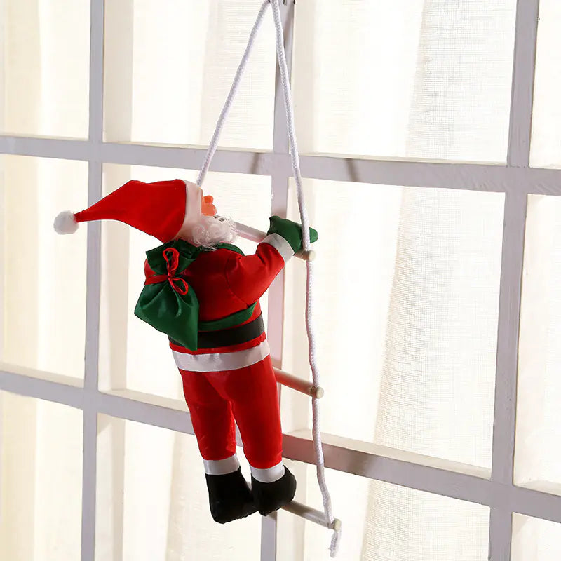 Santa Climbing Ladder Holiday Prop