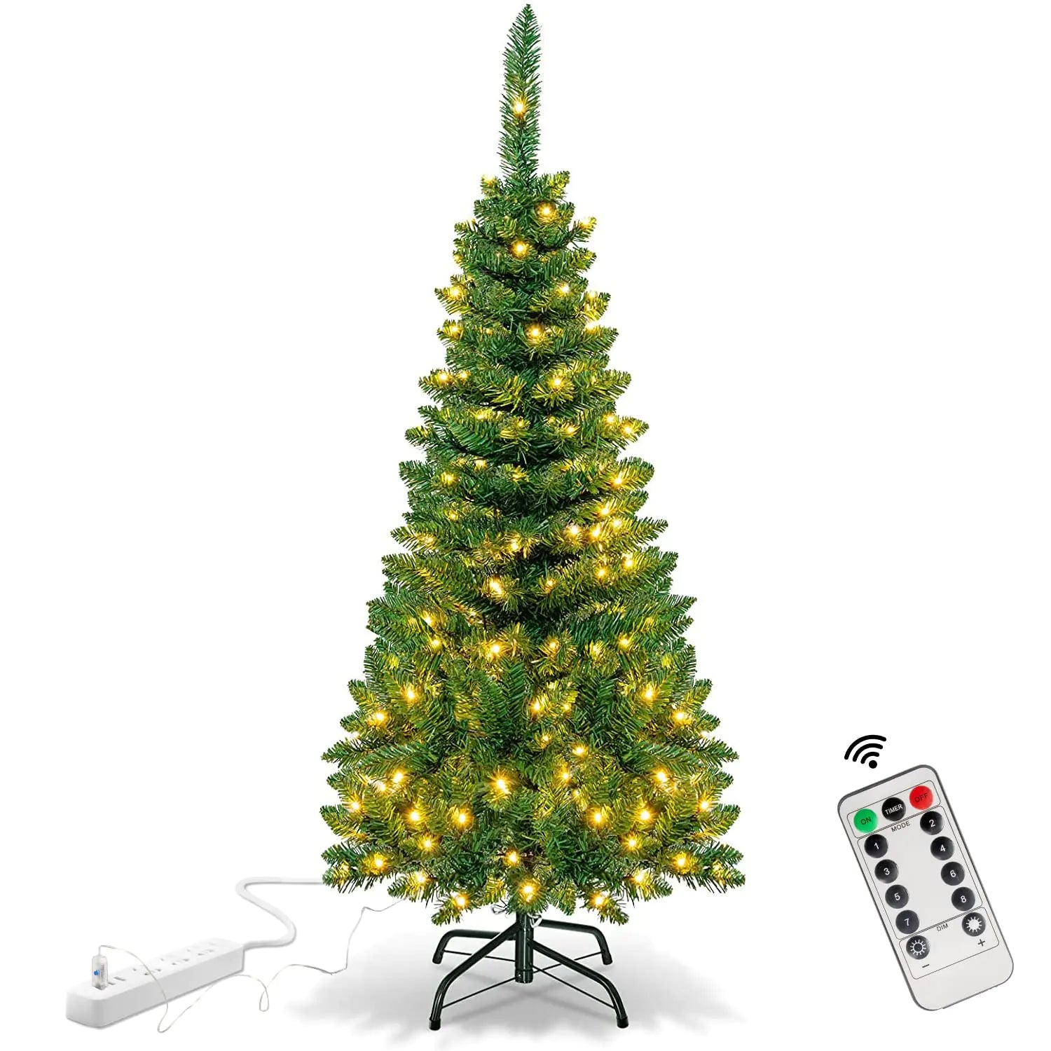 4.5Ft Mini Christmas Tree with 120 LED Lights & Remote
