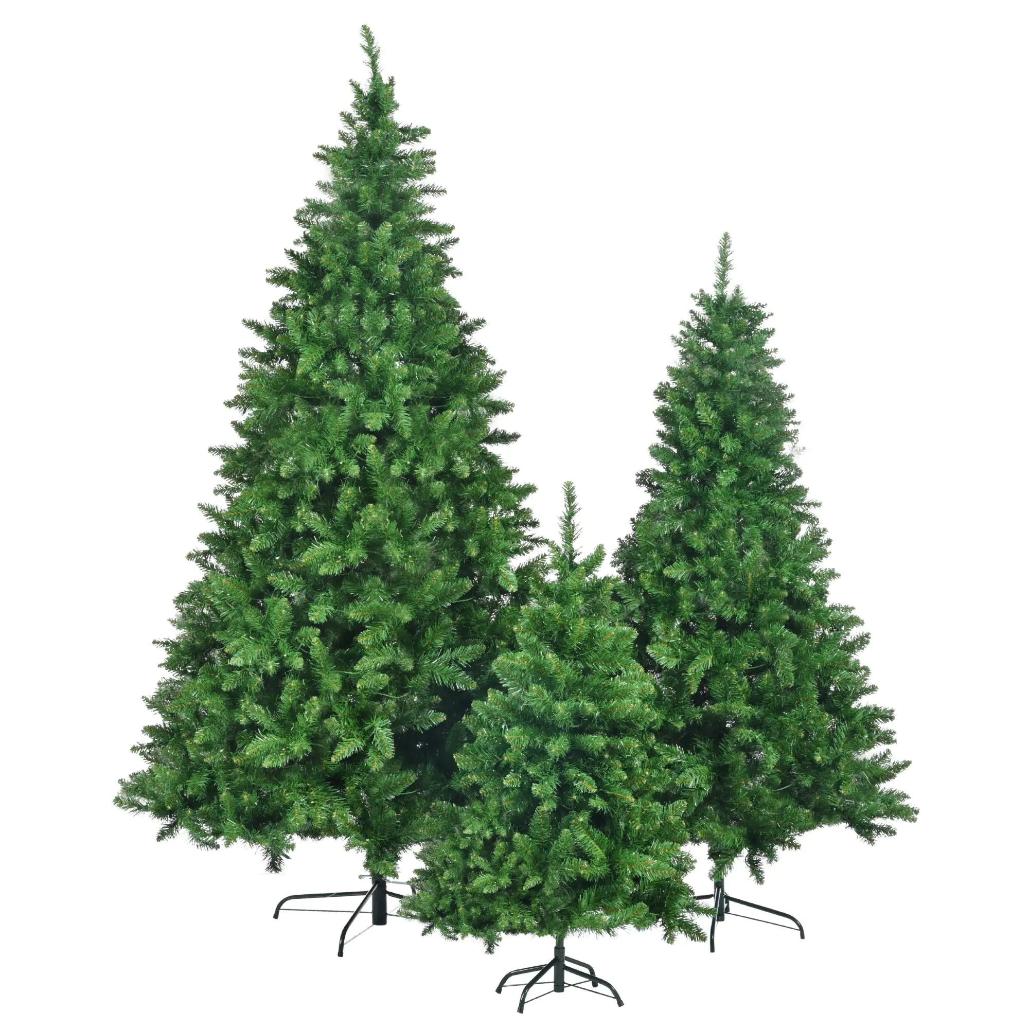 4ft / 6ft / 8ft Pre-Lit Green Pine Christmas Tree Set