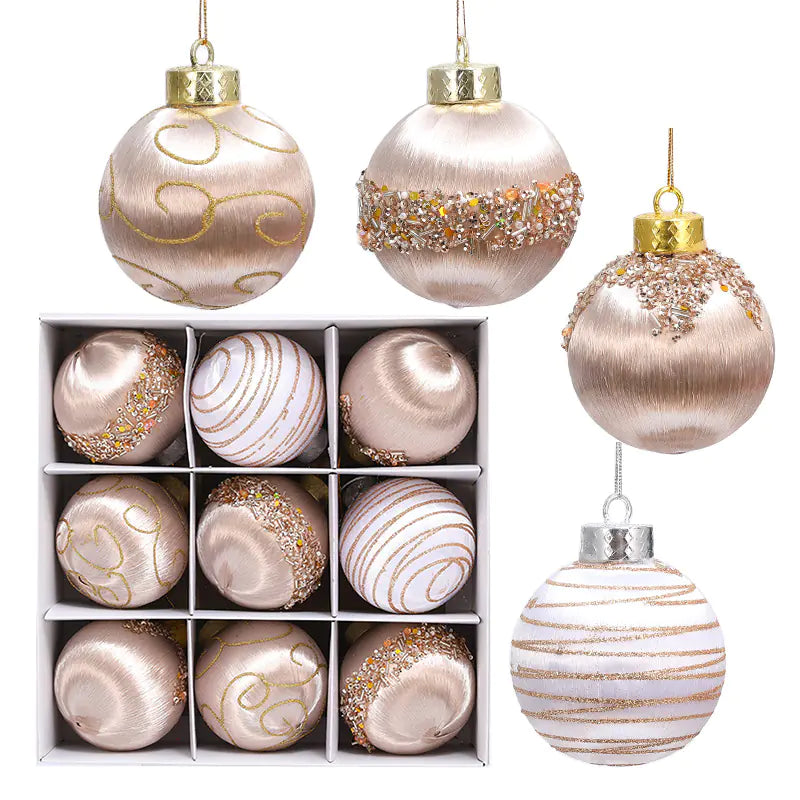 Festive Foam Christmas Orbs (9pcs)