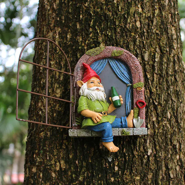Enchanted Elf Tree Guardian Garden Sculpture