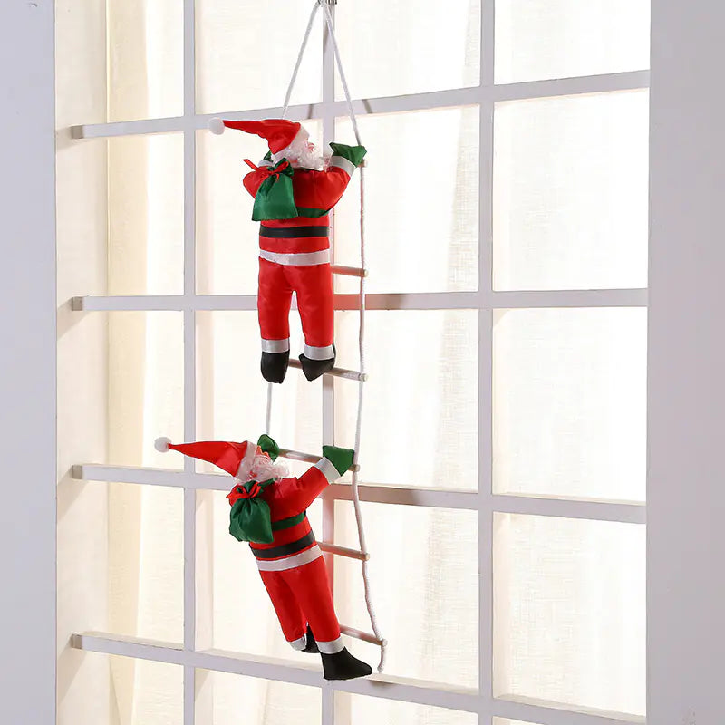 Santa Climbing Ladder Holiday Prop