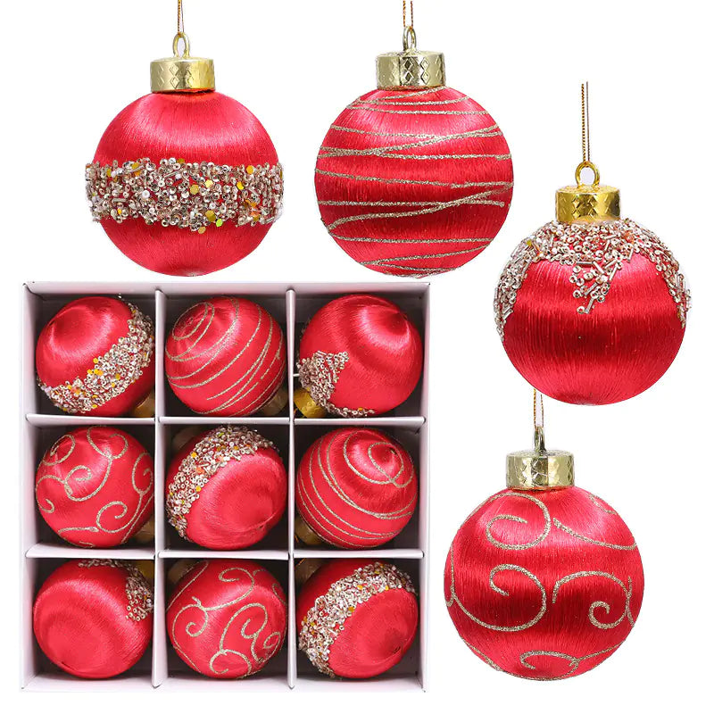 Festive Foam Christmas Orbs (9pcs)
