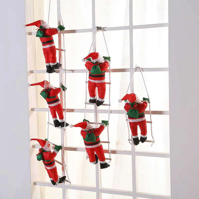 Santa Climbing Ladder Holiday Prop