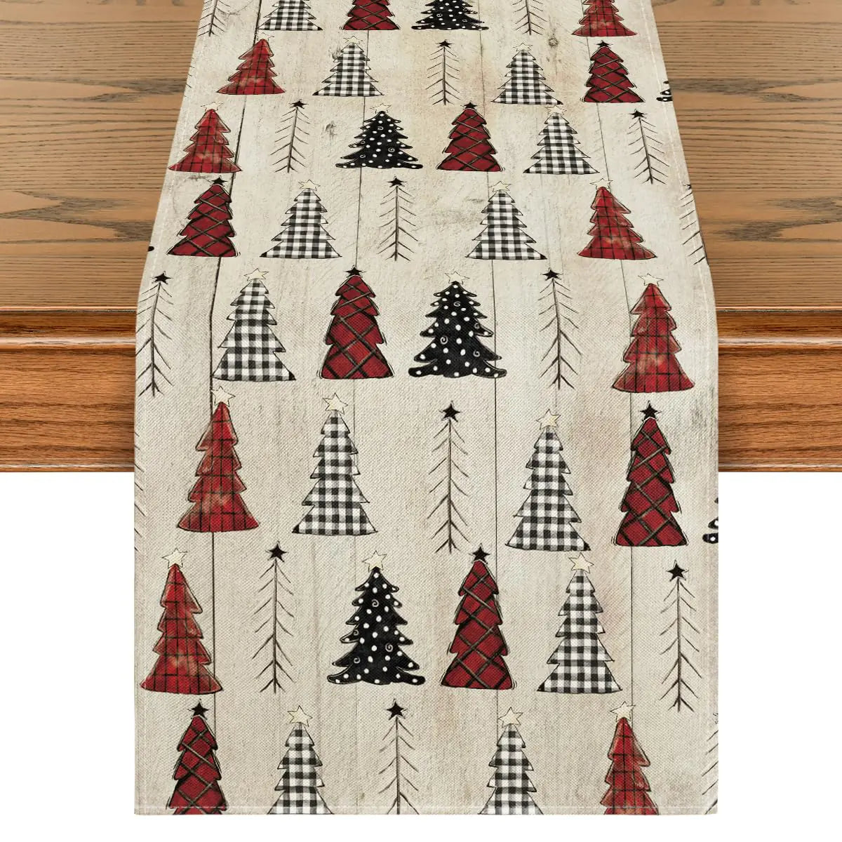 Artoid Mode Festive Wood Christmas Table Runner