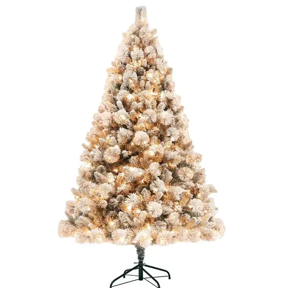 Snowy Splendor 6.5 Ft Lit Christmas Tree with Clear Lights