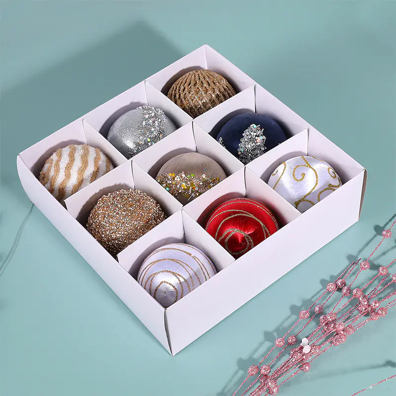 Festive Foam Christmas Orbs (9pcs)