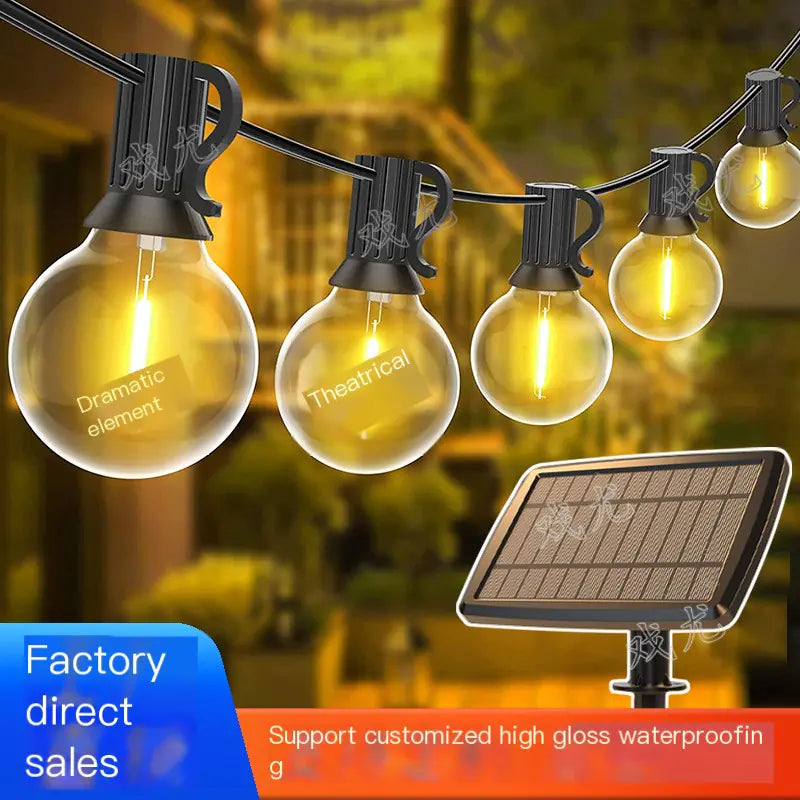 G40 Solar String Lights for Outdoor Decor and Events