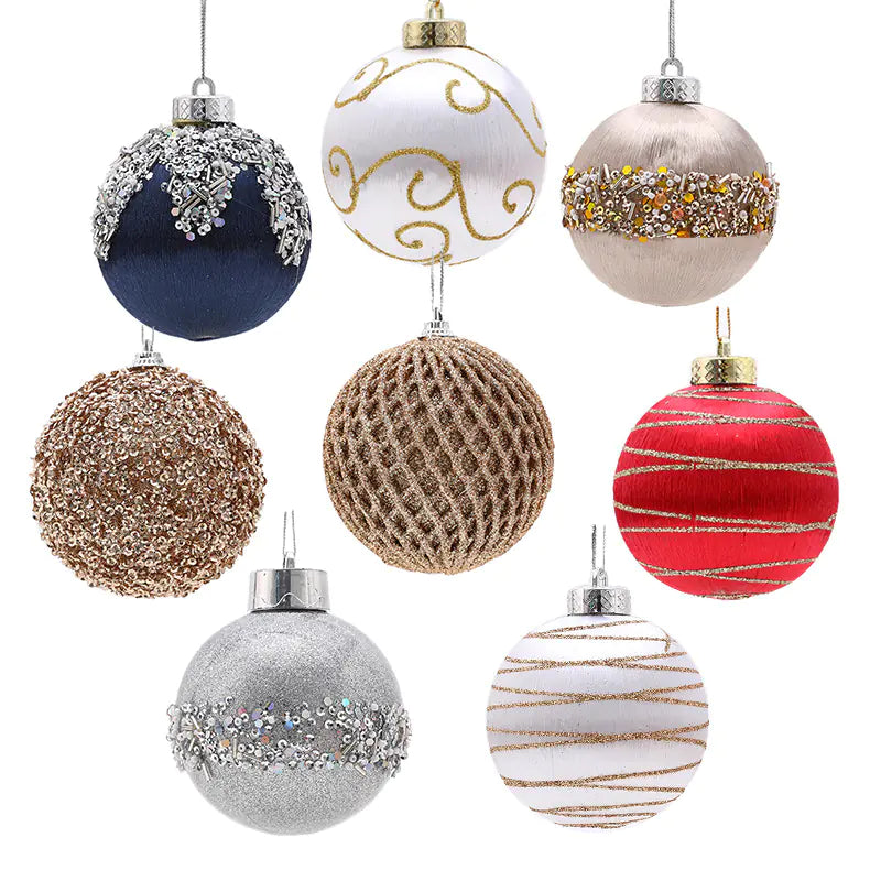 Festive Foam Christmas Orbs (9pcs)