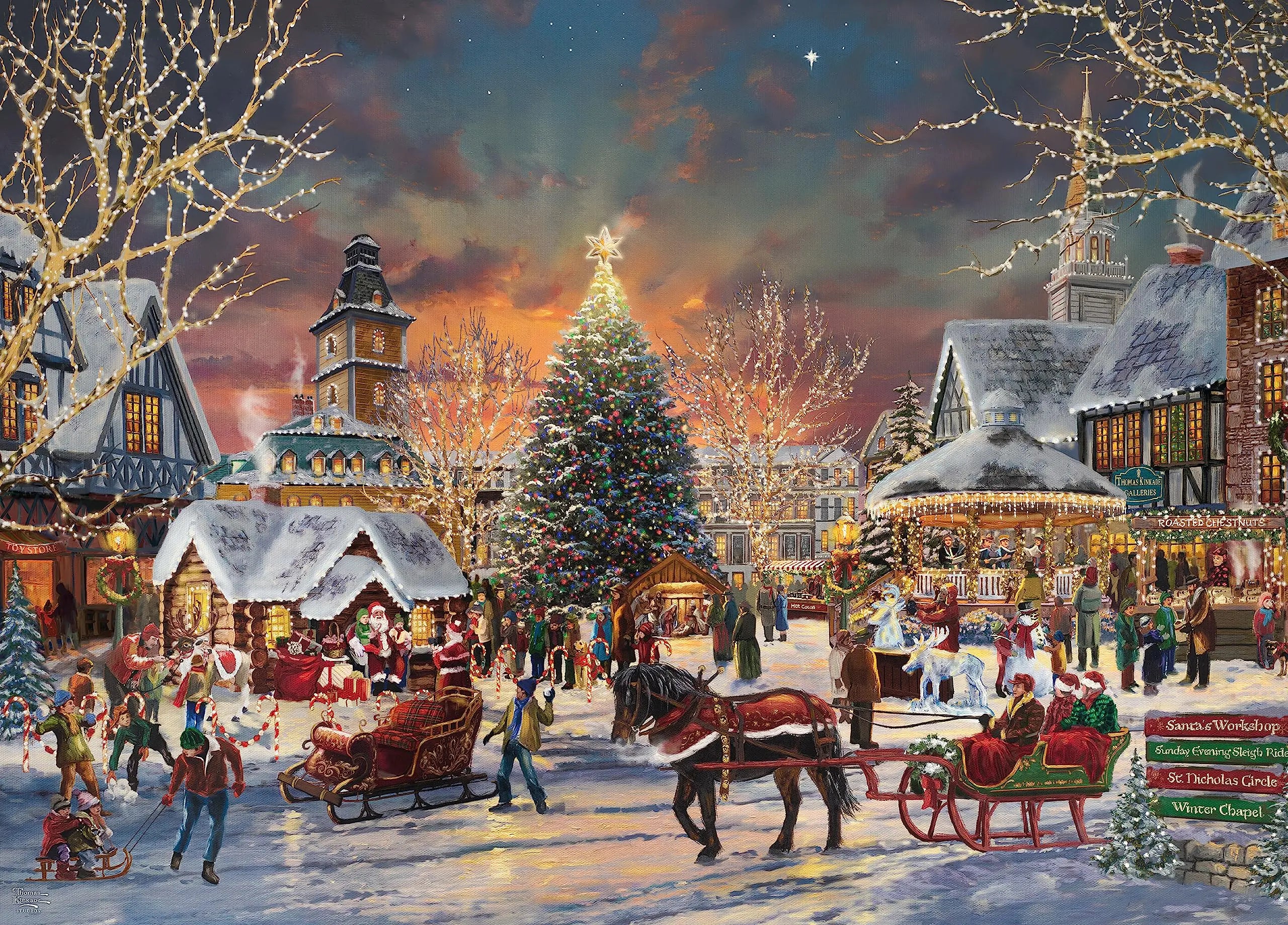 Ceaco - Thomas Kinkade Holiday Gala - 1000 Piece Puzzle