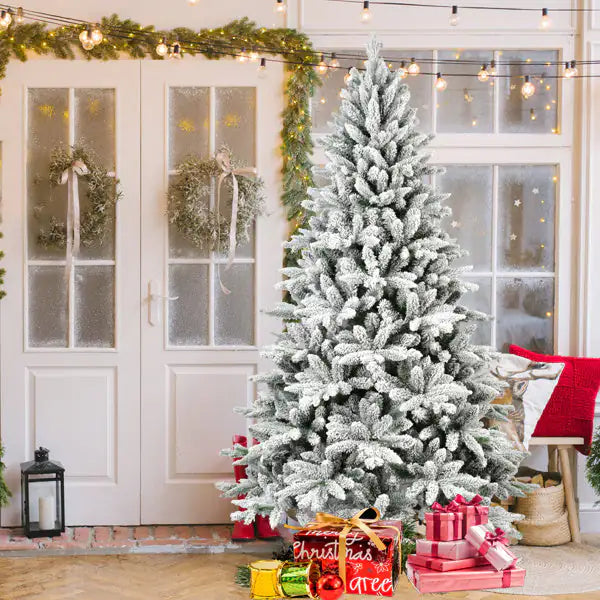 7 Feet Of Snow Man-made Christmas Tree