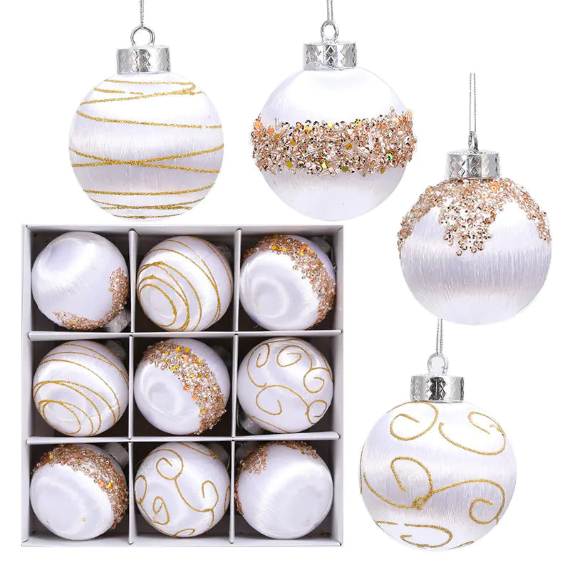 Festive Foam Christmas Orbs (9pcs)