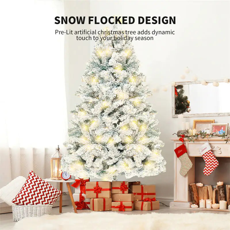 Artificial Snow Christmas Tree Mall Window Decoration