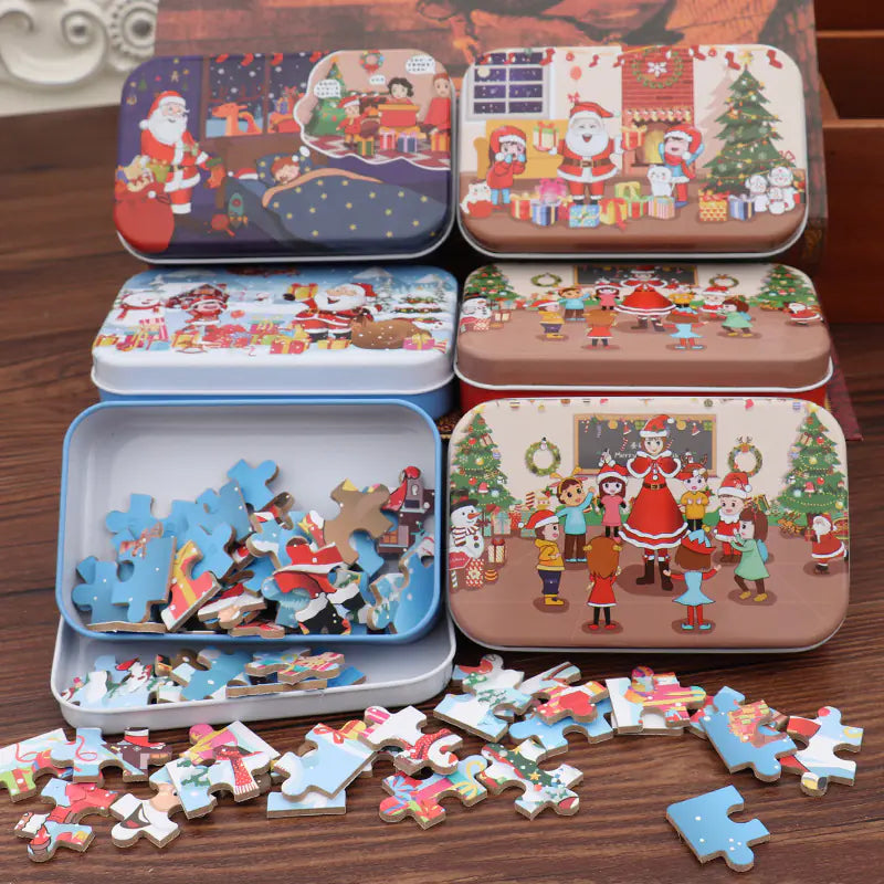 Holiday Puzzle Playset for Kids (60 Pieces)