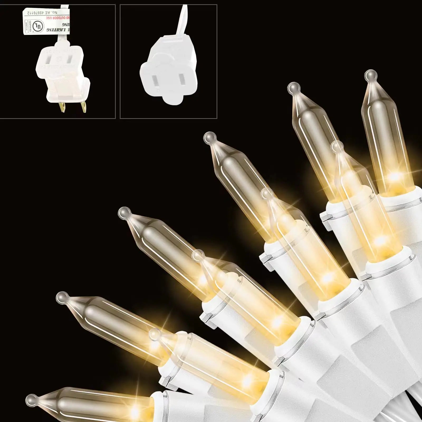 19.6ft Warm White Incandescent String Lights