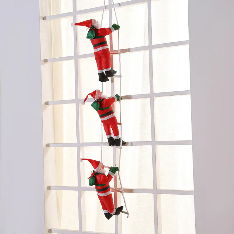 Santa Climbing Ladder Holiday Prop
