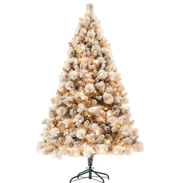 Snowy Splendor 6.5 Ft Lit Christmas Tree with Clear Lights