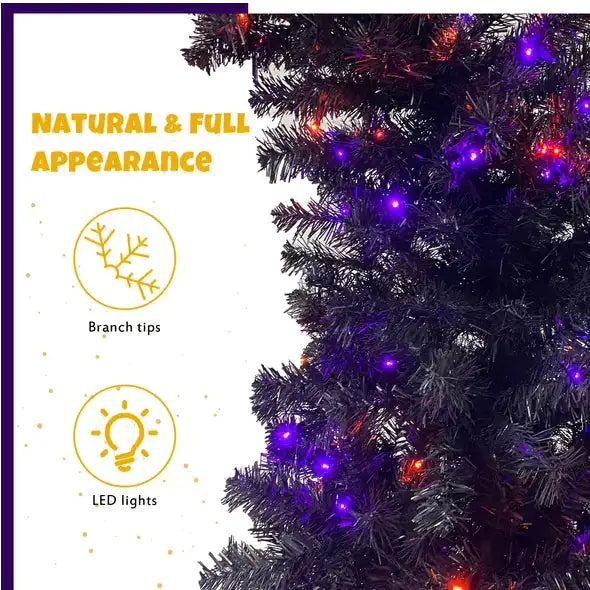 6FT Artificial Fir Tree – Bendable Top, 1,080 Branches, 300 LED Lights, Xmas & Holiday Decor