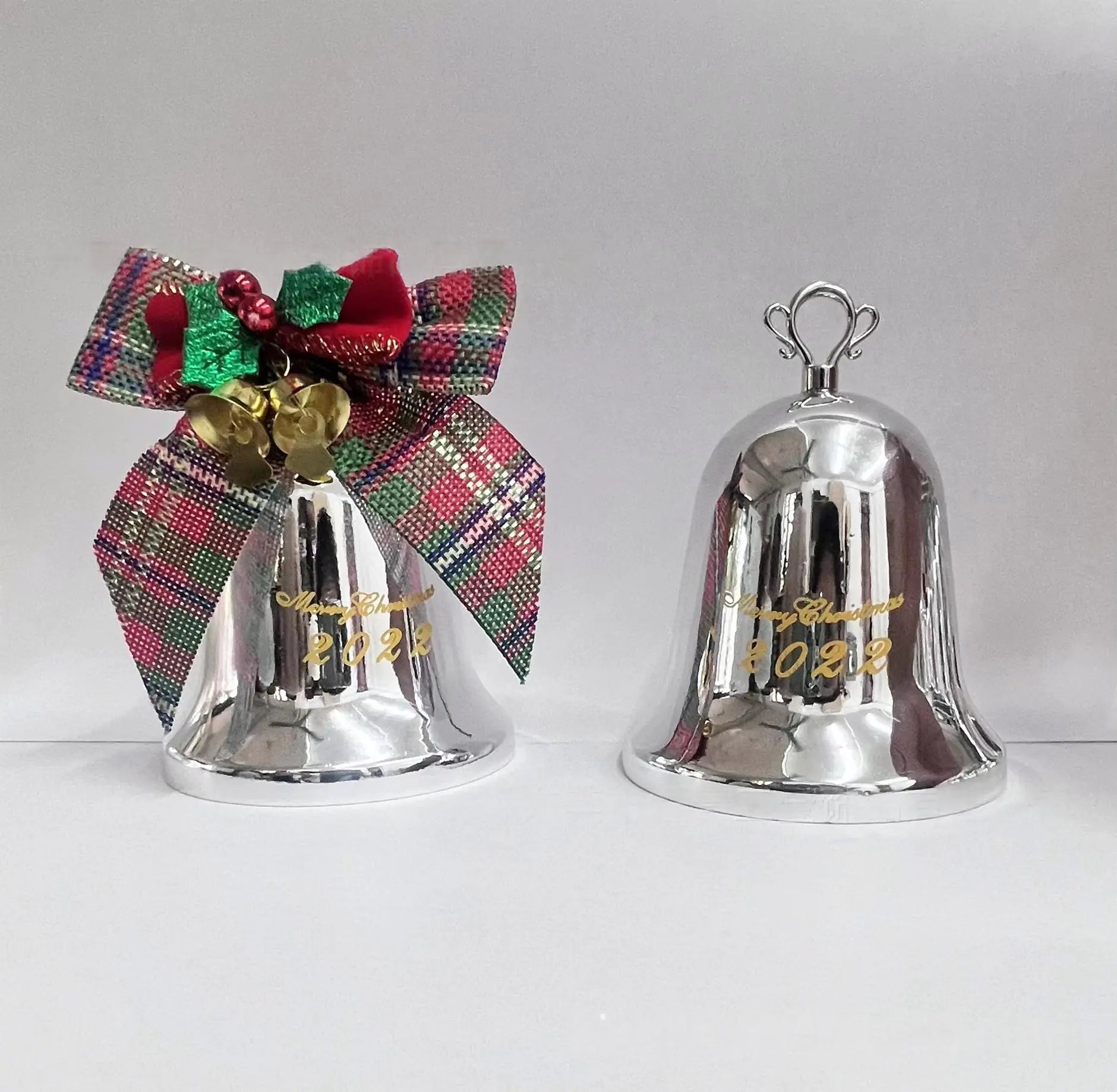 Silver Christmas Bell - 70mm