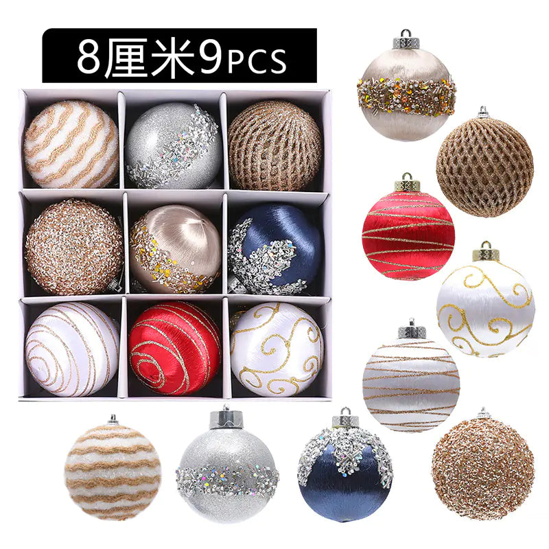 Festive Foam Christmas Orbs (9pcs)