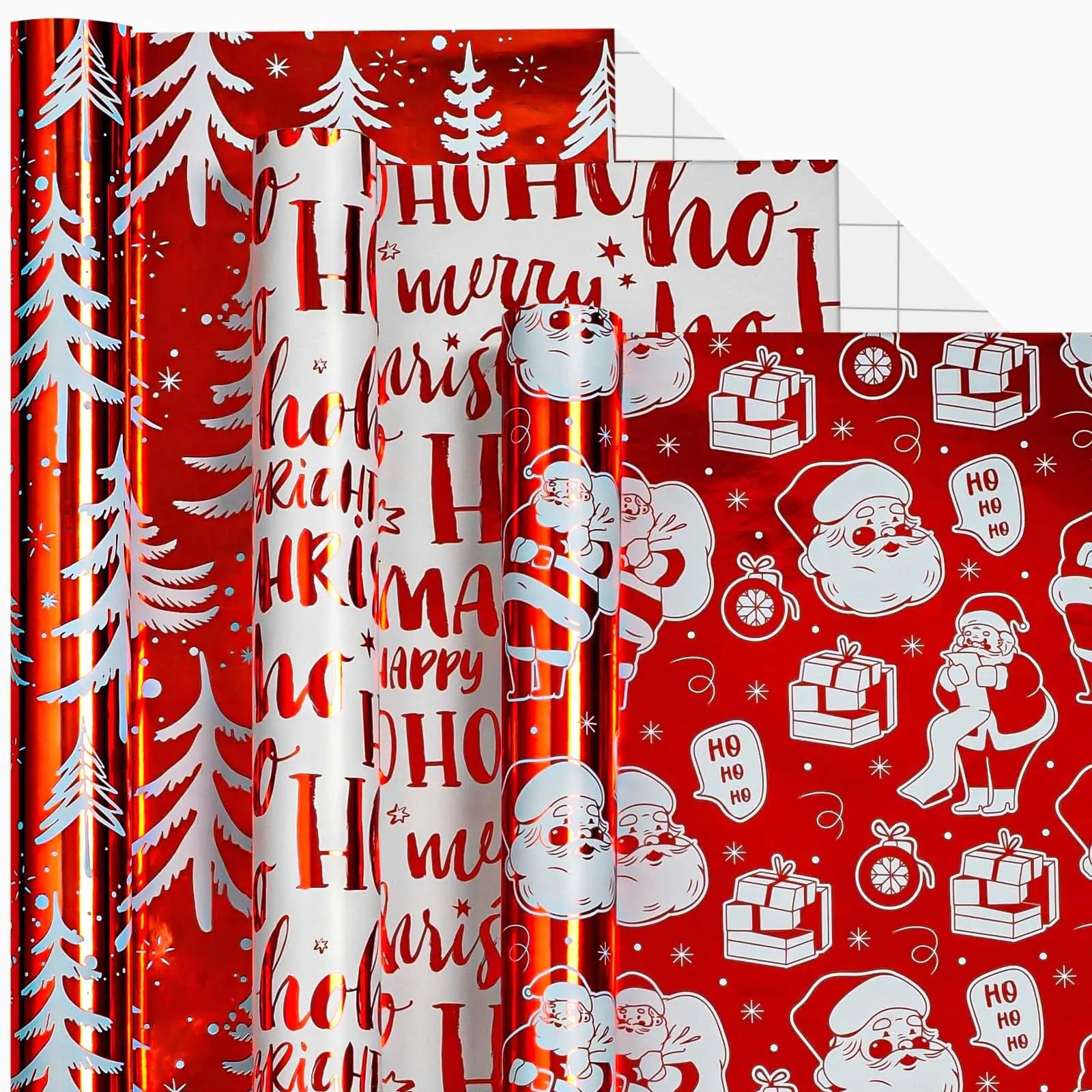 MIMUTI Red Gift Wrapping Paper Roll 17in x 10ft Per roll