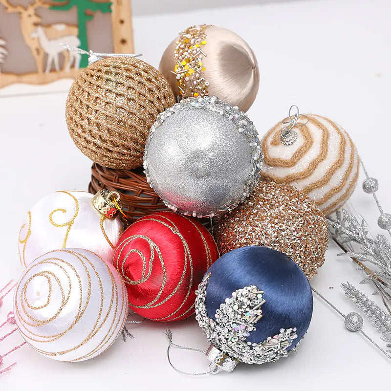 Festive Foam Christmas Orbs (9pcs)