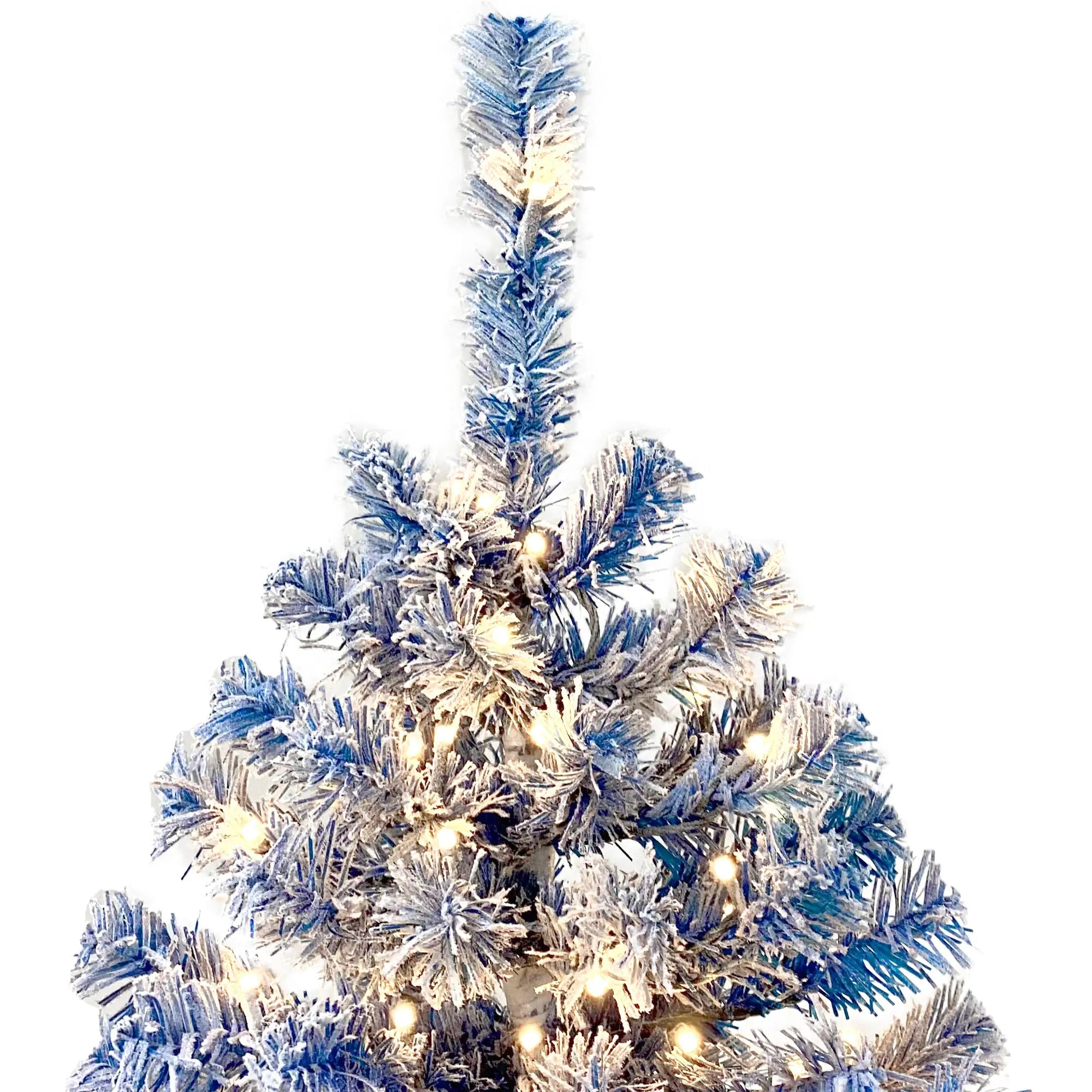 6 ft Artificial Fir Christmas Tree – Snowy & Pre-Lit