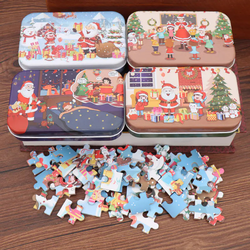 Holiday Puzzle Playset for Kids (60 Pieces)