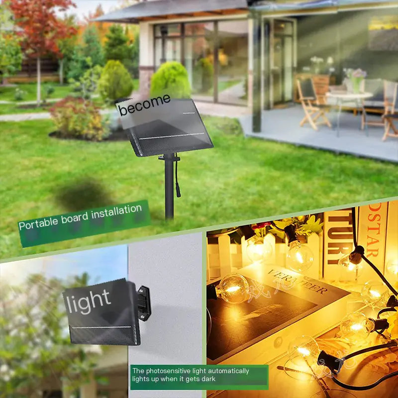 G40 Solar String Lights for Outdoor Decor and Events