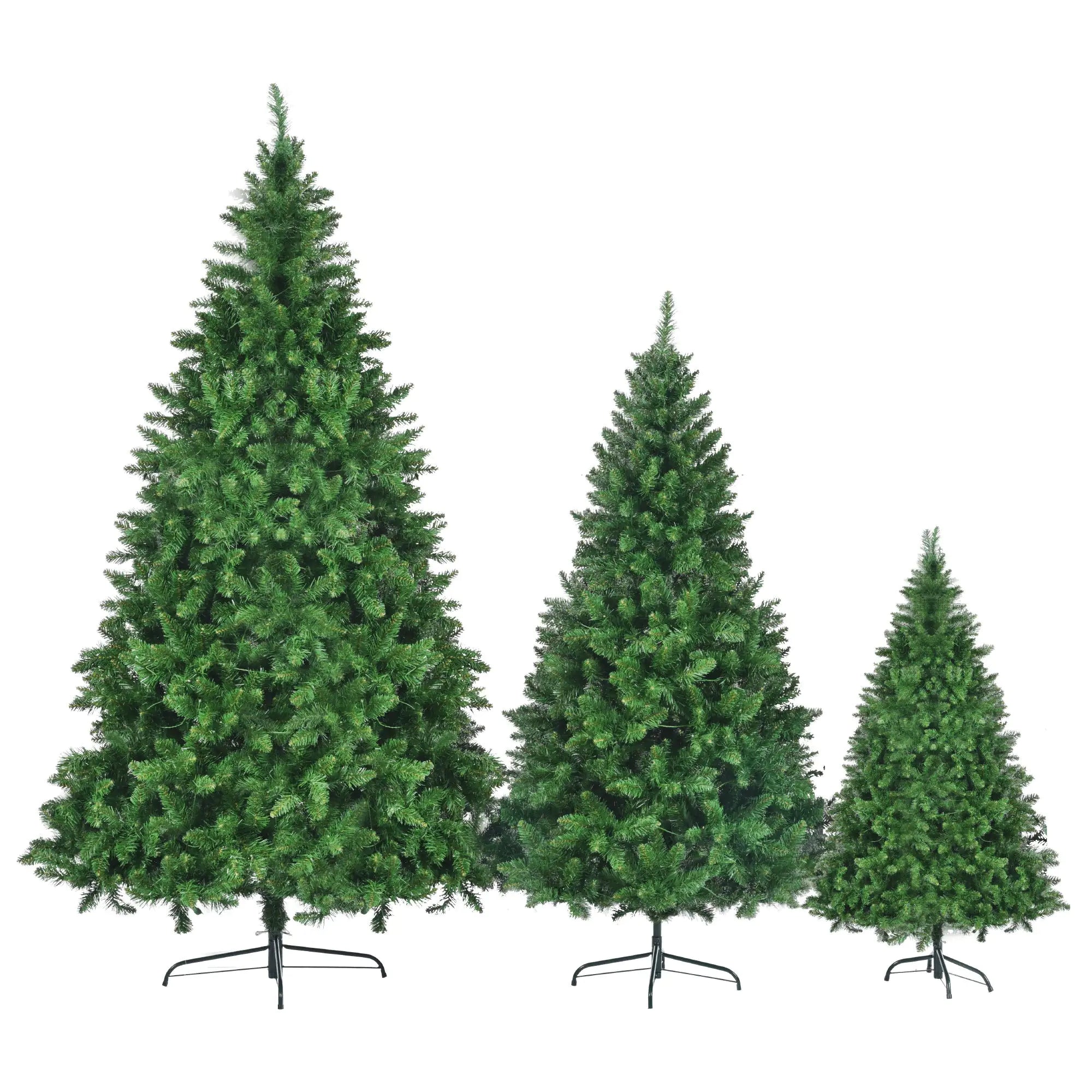 4ft / 6ft / 8ft Pre-Lit Green Pine Christmas Tree Set