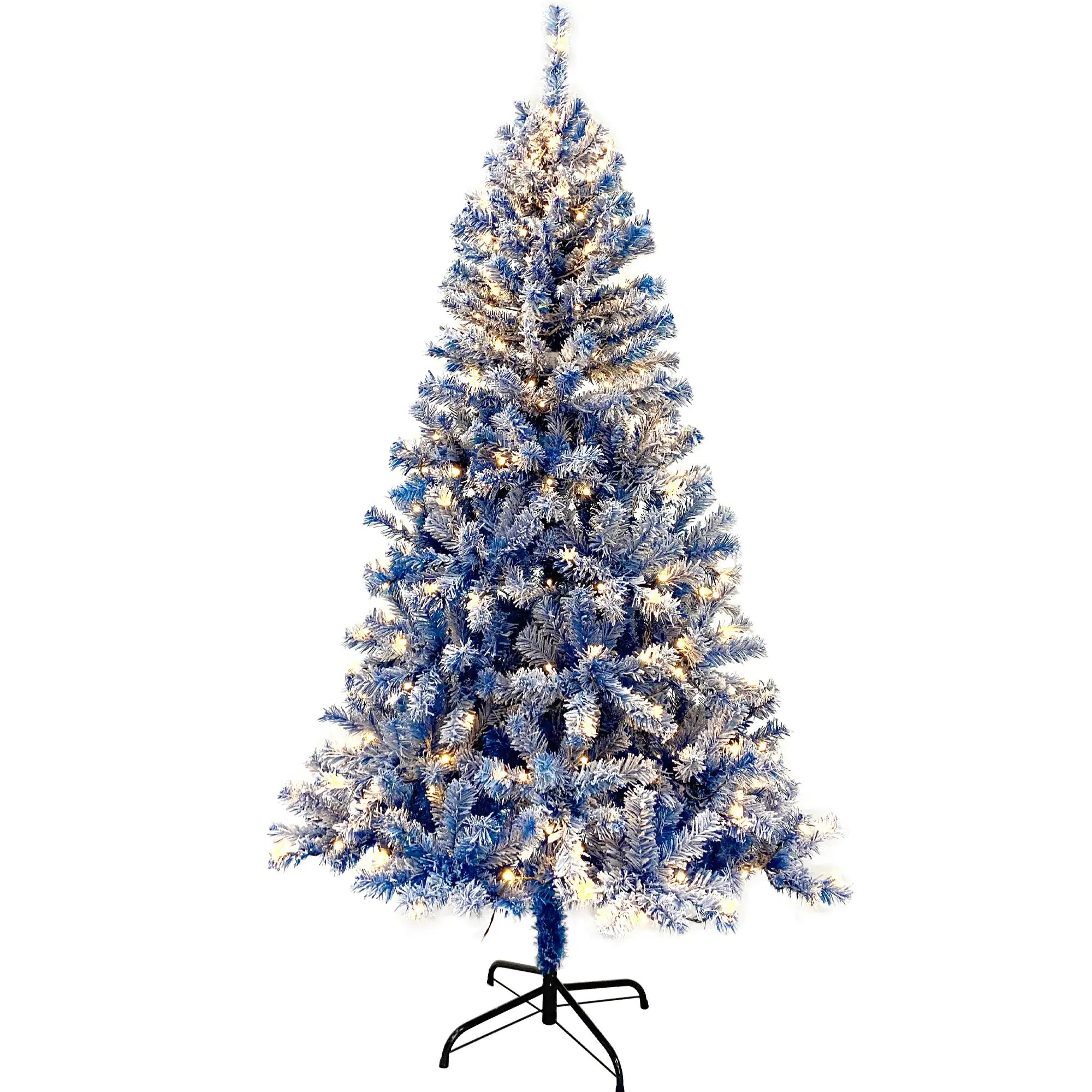 6 ft Artificial Fir Christmas Tree – Snowy & Pre-Lit