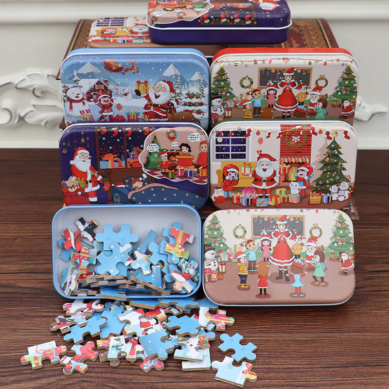 Holiday Puzzle Playset for Kids (60 Pieces)