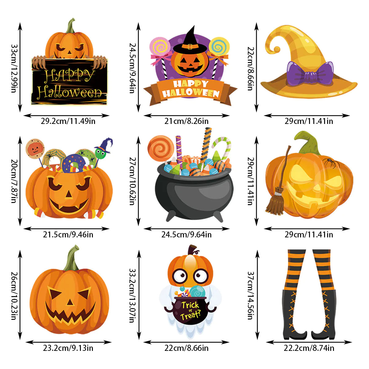 2023 Halloween Party Decorative Pumpkin Magic Hat Decor