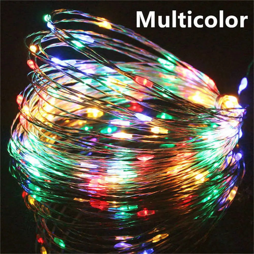 Solar LED Copper Wire String Lights for Room Decor