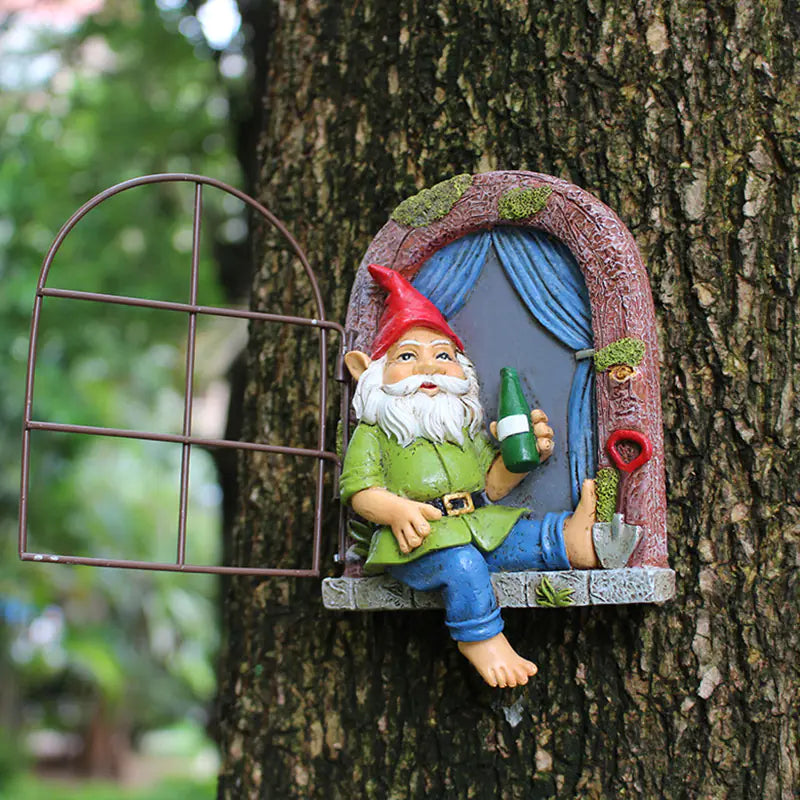 Enchanted Elf Tree Guardian Garden Sculpture