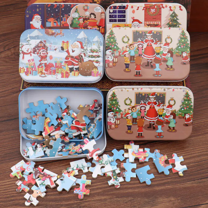 Holiday Puzzle Playset for Kids (60 Pieces)