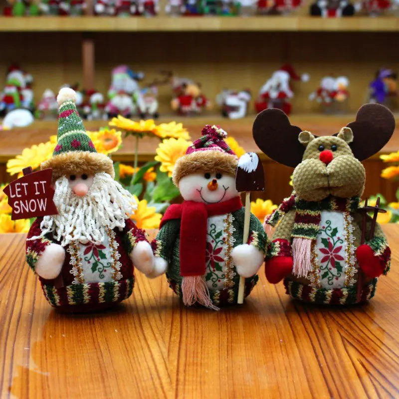 Santa, Snowman, and Reindeer Christmas Decorations