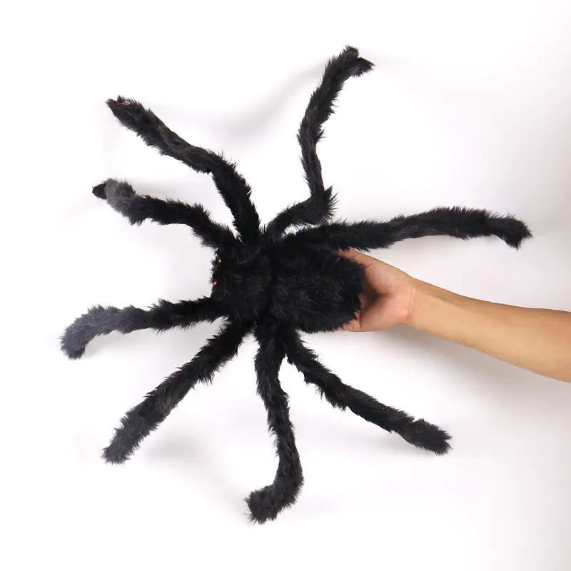 30CM Halloween Black Plush Spider Bar Decoration Toy